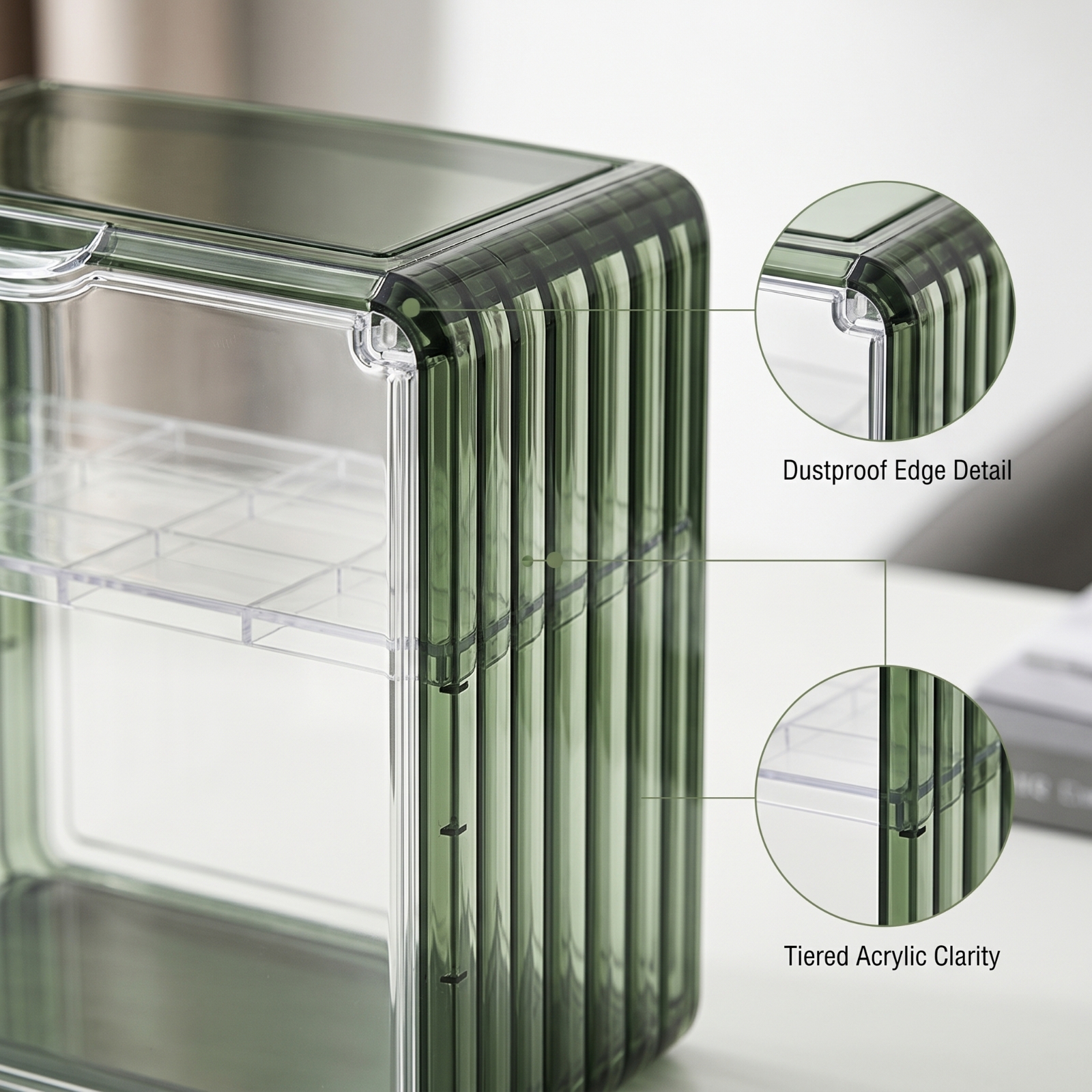 Display Case Acrylic - Acrylic Display Case with Shelf Sealed