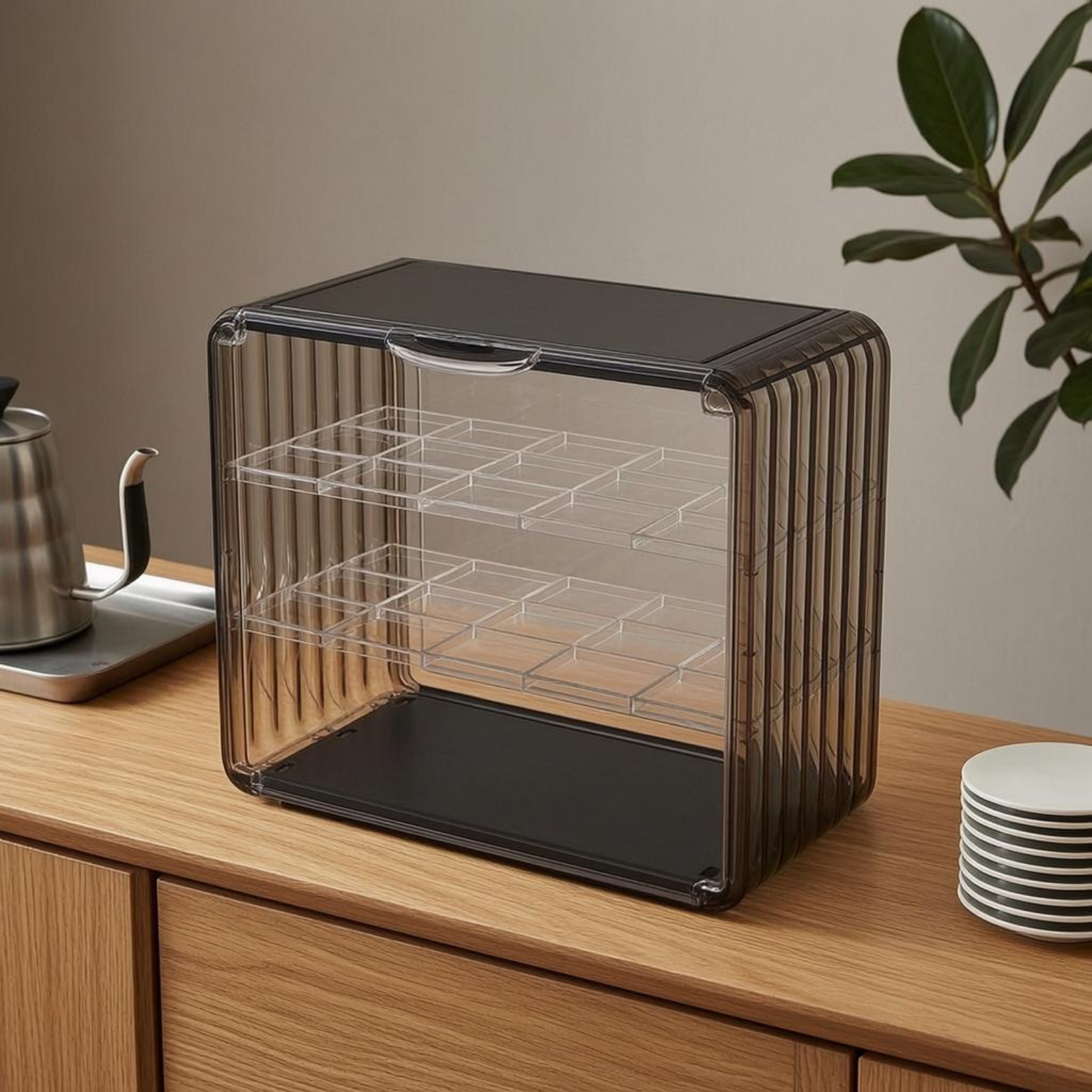 Acrylic Cup Storage Rack Trans - огляд і ціна Display Case Acrylic