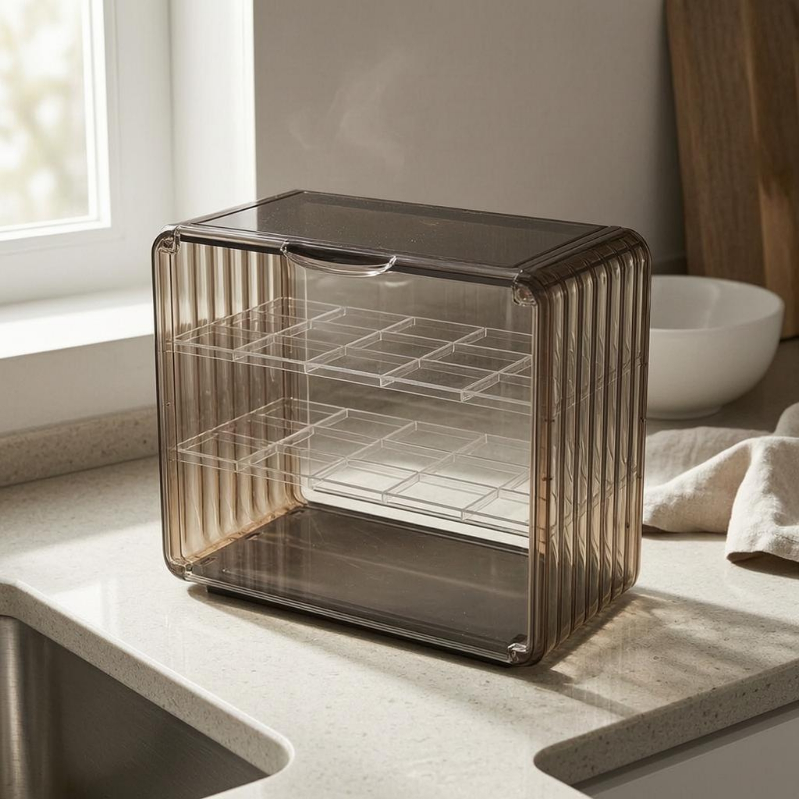 Acrylic Cup Storage Rack Trans - огляд і ціна Display Case Acrylic