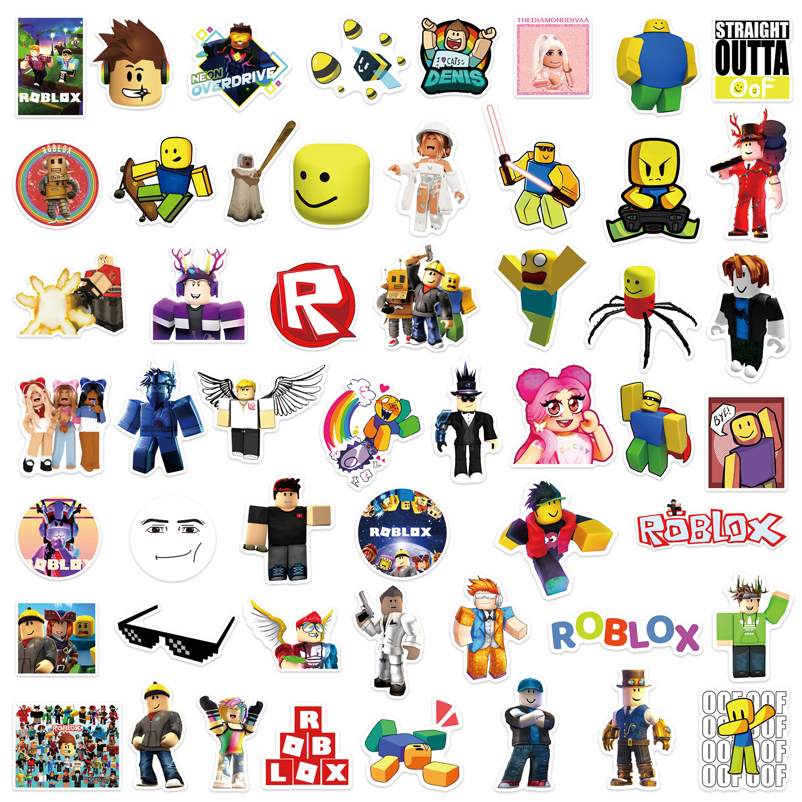 50pcs Roblox Unique Waterproof - огляд і ціна Vinyl Figure Blank