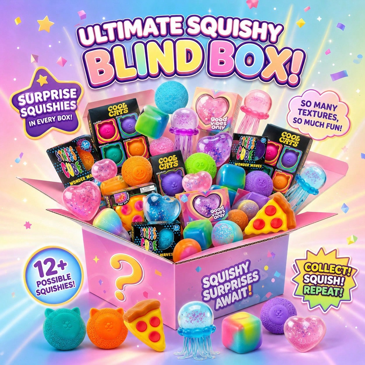 100+ Pieces Assorted Squishy F - огляд і ціна Mystery Box Blind Bag