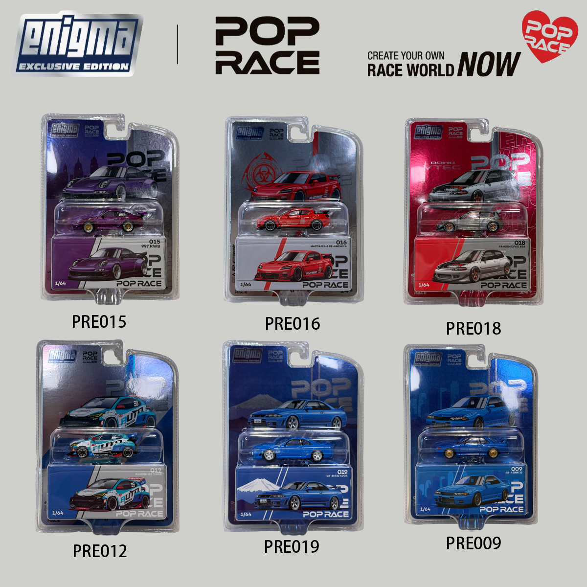POP RACE 1:64 Blister Pack Set - огляд і ціна Die Cast Car 1 64