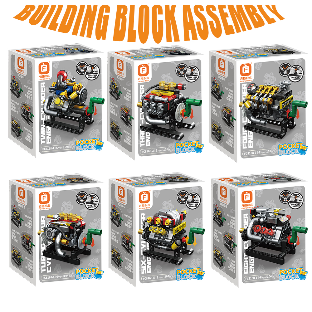 Mini Engine 2/3/4/6/8 Cylinder - огляд і ціна Building Block Mini