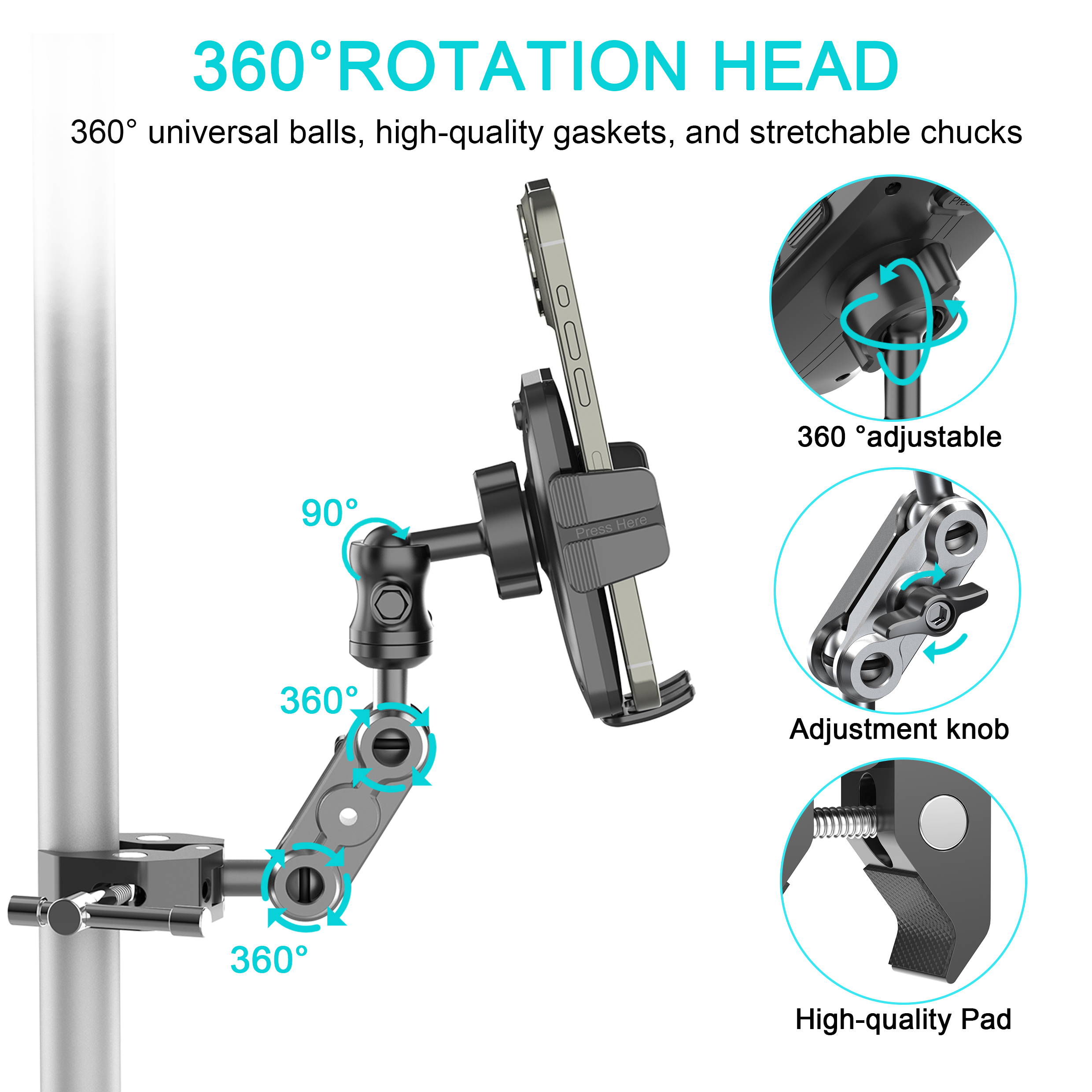 Phone Holder with Super Clamp  - огляд і ціна Pop Display Shelf