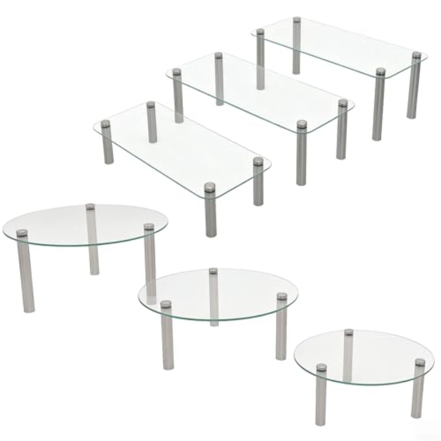 Tempered Glass Cake Stands Set - огляд і ціна Display Risers Set