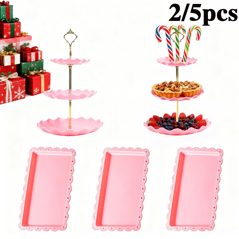 2/5pcs luxury pink cake rack d - огляд і ціна Display Risers Set