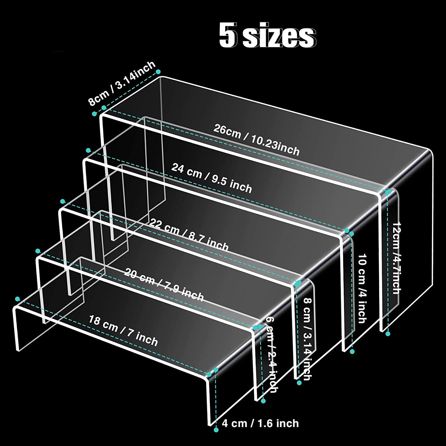 Clear Rectangular Acrylic Disp - огляд і ціна Pop Display Shelf