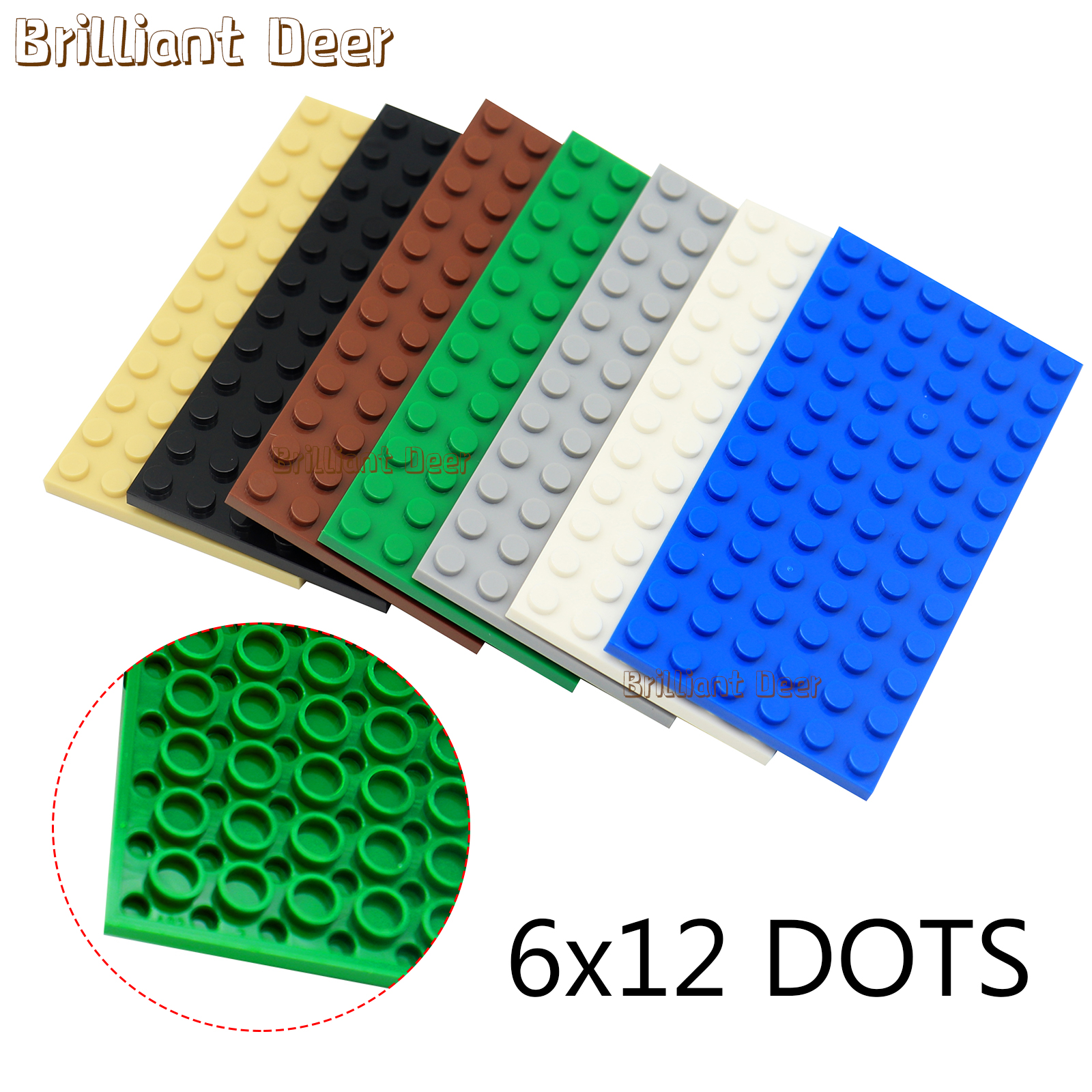 10PCS 6X12 Dots Base Plate Cla - огляд і ціна Lego Minifigure Holder
